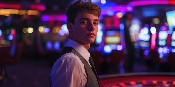 Tim profesional bomslot di studio live dealer dengan peralatan HD berkualitas tinggi